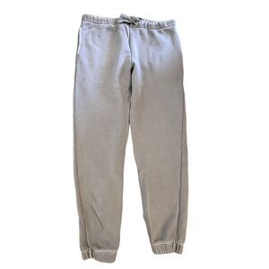 Goodlife ~ sun faded Terry sweatpants ~ Lt khaki ~ side and back pockets ~size L